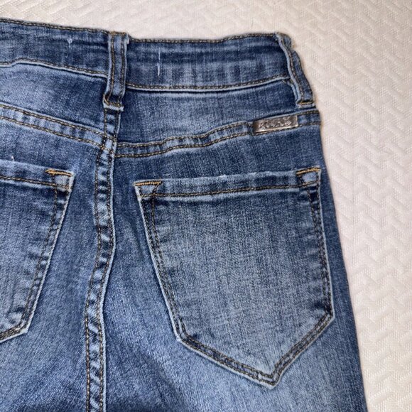 Kancan Skinny Jeans Womens 0/23 Mid Rise Dark Wash Distressed Stretchy Denim - Picture 8 of 8